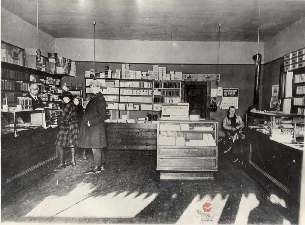 Interior view of Corl's Bookstore, Corvallis, Oregon