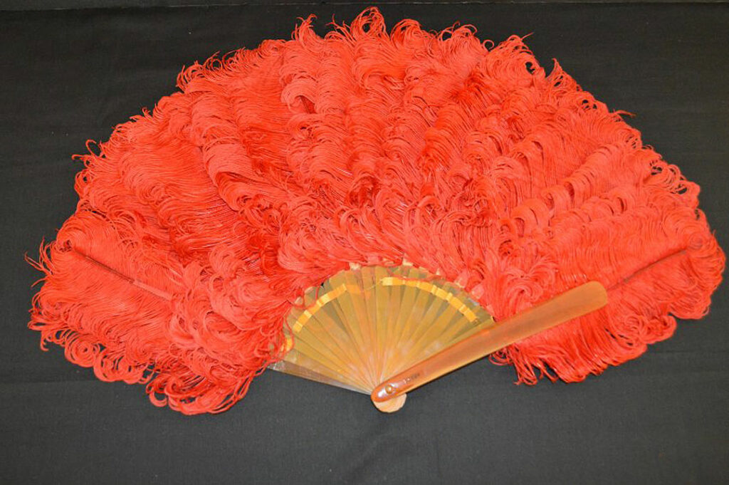 featured artifact red feather fan